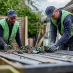 Removing old, rotted deck boards